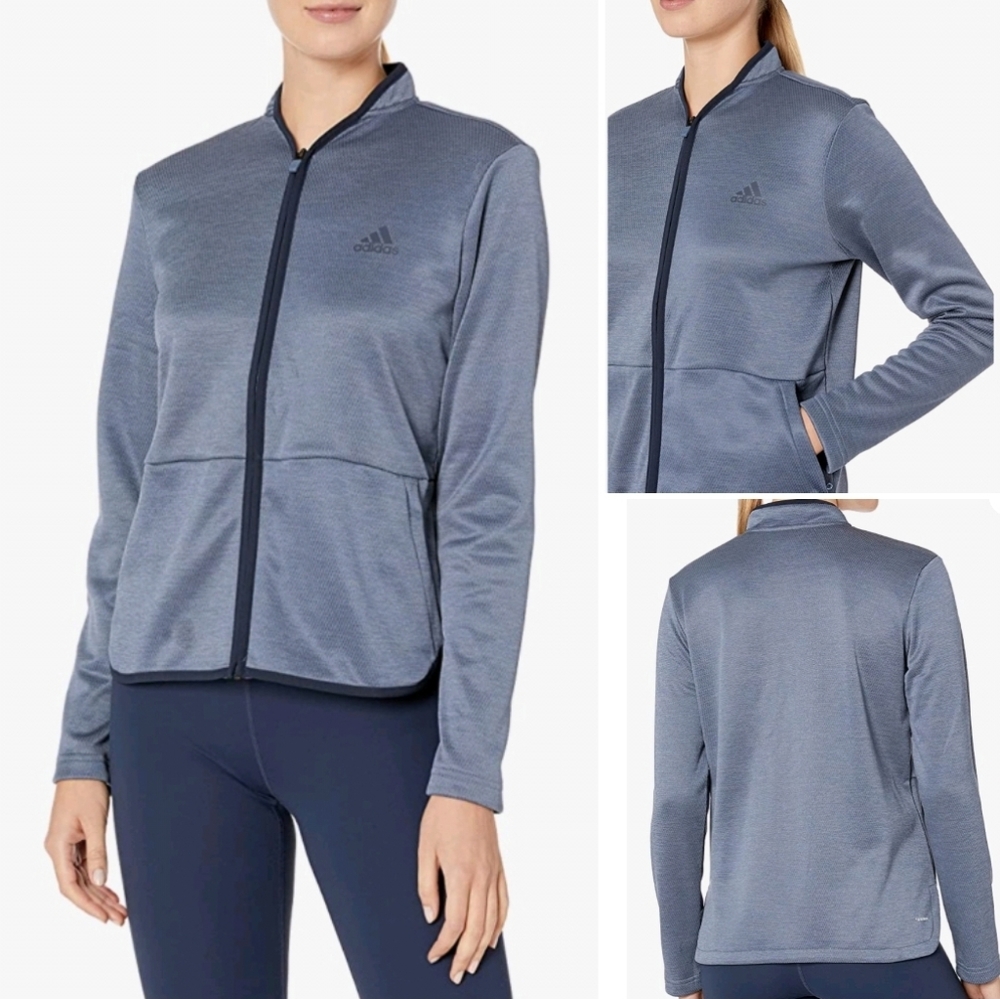 🔥 Adidas Womens Team Issue Heather Black Bomber Jacket